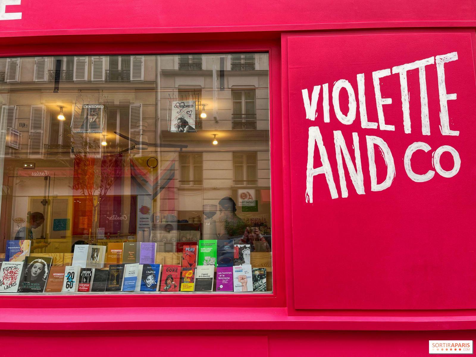 photo de la devanture de la librairie violette & co